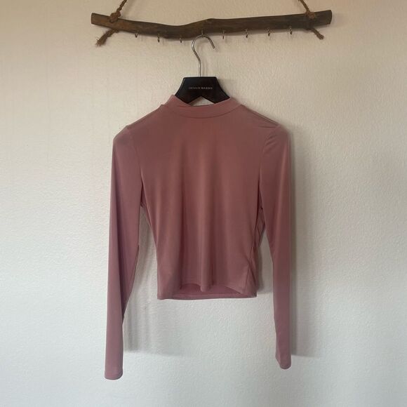 Light pink long sleeve crop top - Picture 4 of 5